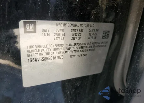 2014 Cadillac Cts Vsport Premium из США, поврежденный, VIN 1G6AV5S85E0161878